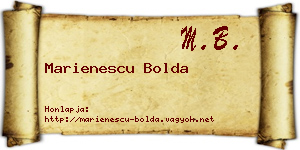 Marienescu Bolda névjegykártya