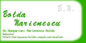 bolda marienescu business card